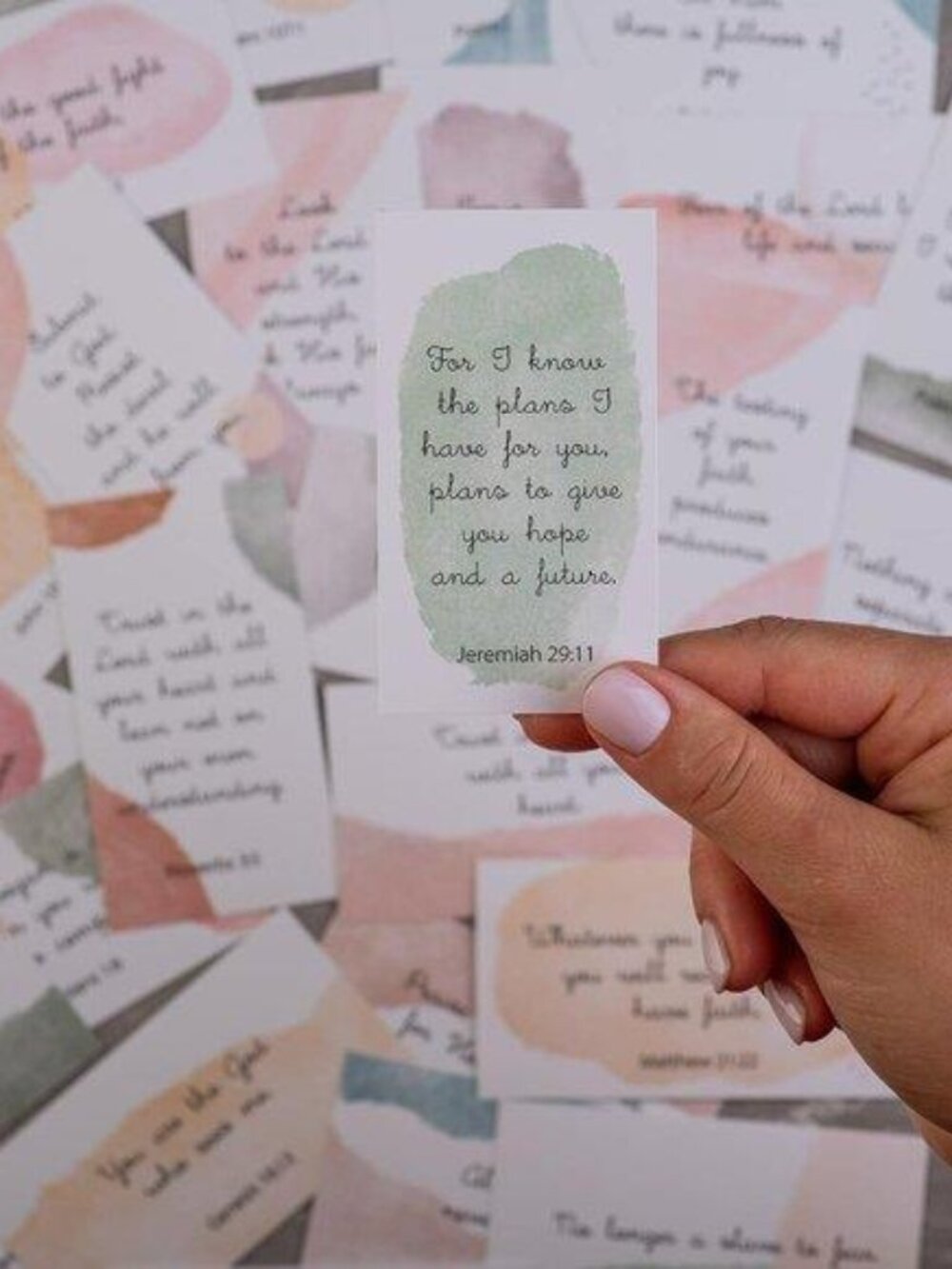 Inspirational Prayer Cards, 60 Unique Bible Verse Assorted Mini Scripture Encour